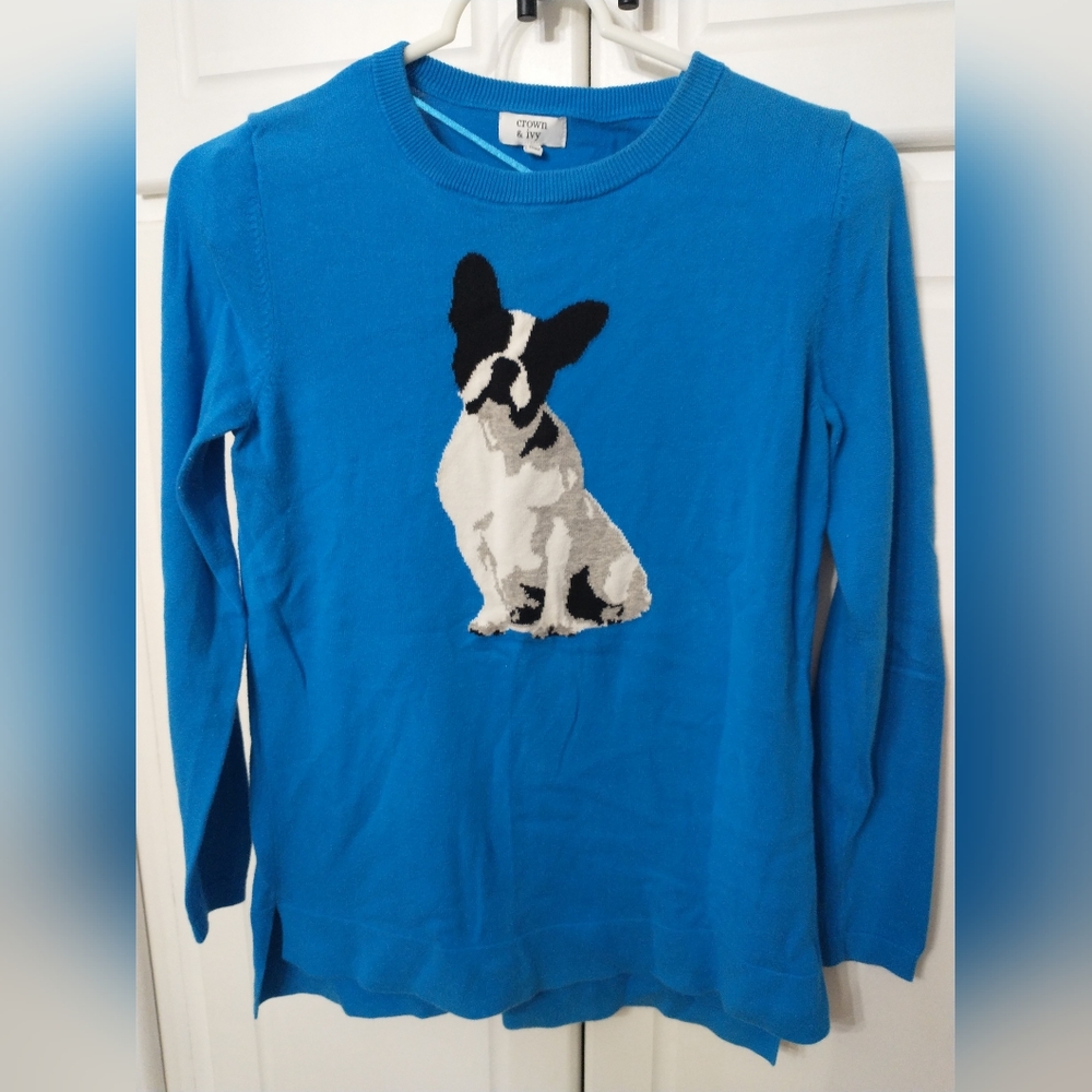 Boston terrier girls sweater size xs
